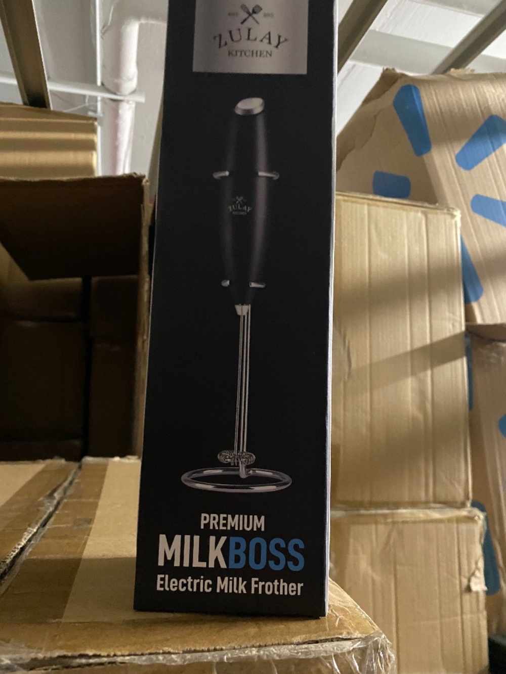 Zulay Kitchen MilkBoss Electric Milk Frother & Handheld Foam Maker - Black
